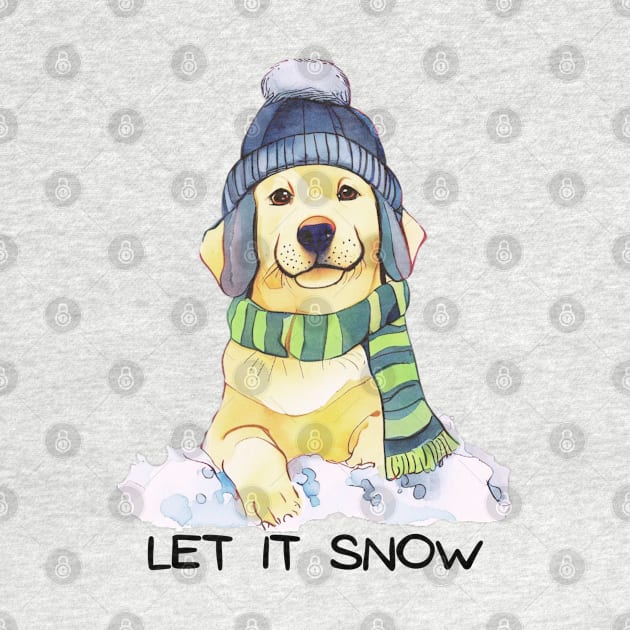 LET IT SNOW - Yellow Labrador Retriever by ZogDog Pro